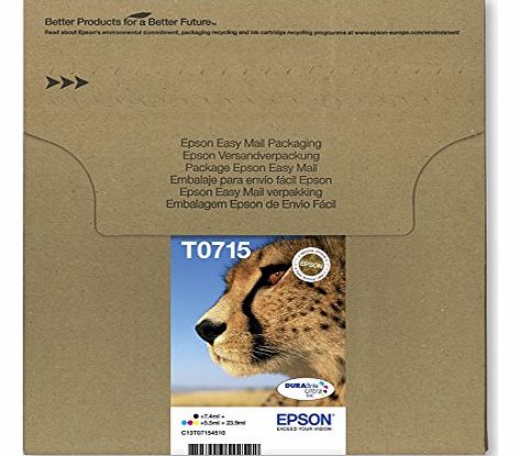Epson Cheetah T0715 DURABrite 4 Colour Ultra Ink Easy Mail Pack Cartridges
