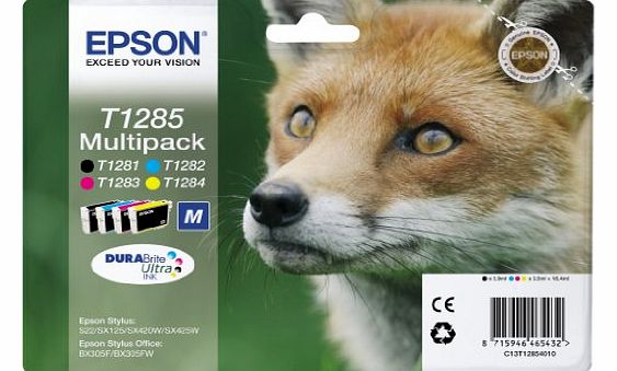 Epson Durabrite T1285 Fox Genuine Multipack Ink Cartridges