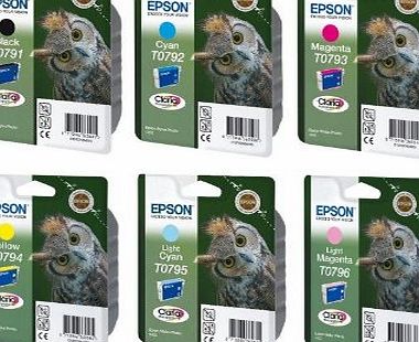 T0791 Full Ink Cartridge Set for Stylus 1400 Photo Printer - Light Cyan/ Light Magenta/ Cyan/ Magenta/ Yellow/ Black