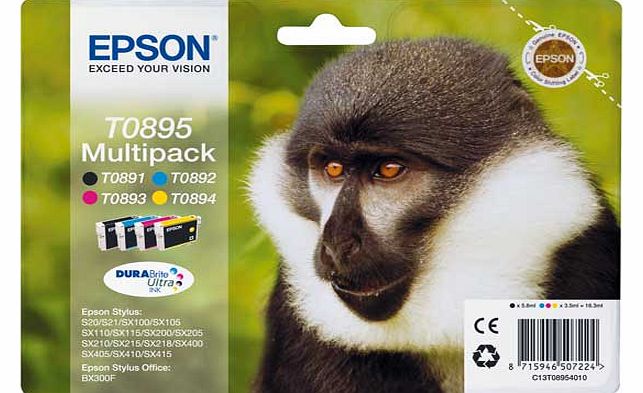Epson T0895 Monkey BK/C/M/Y Multipack