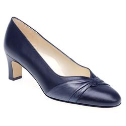 Female Irene Leather Upper in Navy, Silver Pearl