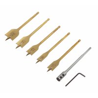 ERBAUER Titanium Flat Wood Bit Set 7 Pieces