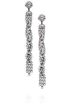 Erickson Beamon Twisted diamantandeacute; drop earrings