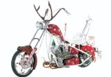 Diecast Model Christmas Bike (Orange County Choppers) (1:10 scale by ERTL) in Red