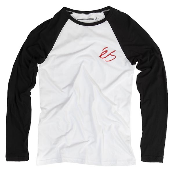 Es 3/4 Sleeve T-Shirt - Team Logo - White/Black