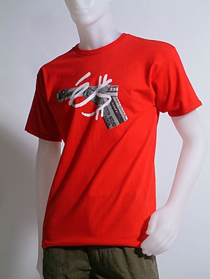 Es Money Gun Tee Shirt - Red
