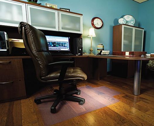 ES Robbins - 45x53 Lip Chair Mat, Economy Series for Hard Floors - Sold As 1 Each - Ultra clear mat designed to preserve and protect the beauty of laminate, wood, tile and other hard flooring.