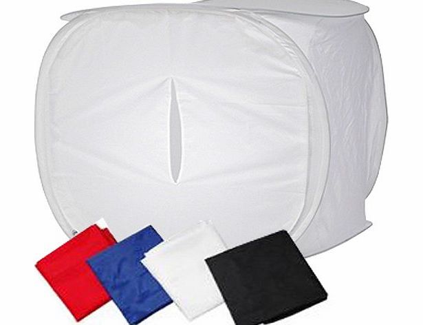 eSecure - 50CM Photo Soft Light Box Tent Cube   4 Colour Backdrop