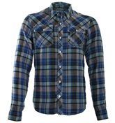 Blue Large Check Shirt