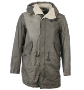 Maccrea Light Grey Hooded Parka