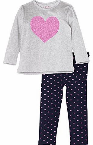 Esprit Baby Girls 084EEAN001 Starred Clothing Set, Metal Grey Melange, 12-18 Months (Manufacturer Size:80)