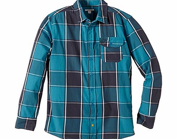 Esprit Boys 074EE6F001 Checkered Shirt, Aquarius Blue, 10 Years (Manufacturer Size:Small)