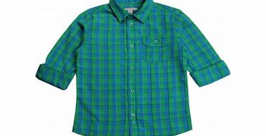 Esprit Boys Green Long Sleeved Check Shirt L11/E14