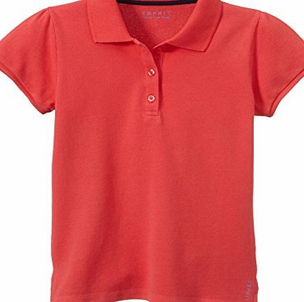 Esprit  Girls ESS Polo Shirt, Coral Red, 6 Years (Manufacturer Size:116 )