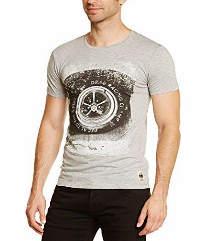 Esprit  Mens 074EE2K019 Crew Neck Short Sleeve T-Shirt, Metal Grey Melange, X-Small