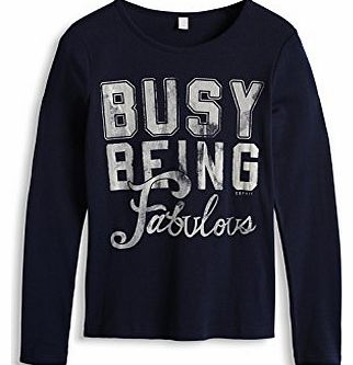 Esprit Girls 084EE5K005 T-Shirt, Cinder Blue, 12 Years (Manufacturer Size:Medium)