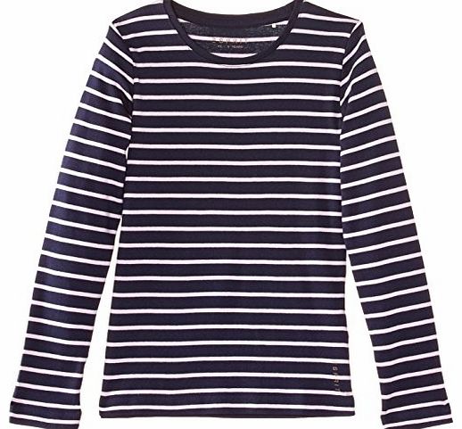 Girls 114EE5K002 Striped T-Shirt, Plum Blue, 12 Years (Manufacturer Size:Medium)