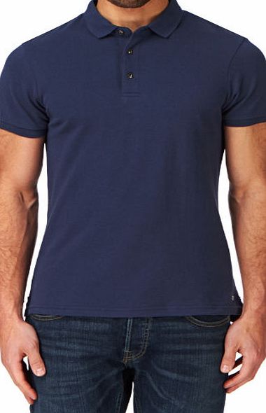 Esprit Mens Esprit Wash Polo Shirt - Indigo Blue