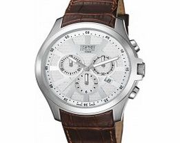 Esprit Mens Kratos White Brown Watch