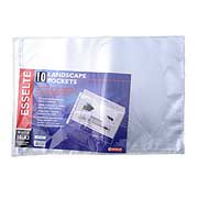 Esselte A3 Landscape Clear Punched Pockets