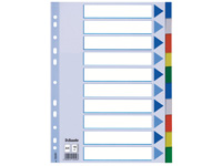 ESSELTE A4 10 part multicoloured polypropylene