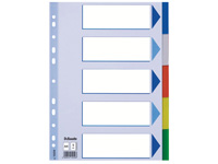 ESSELTE A4 5 part multicoloured polypropylene