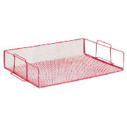 esselte Mesh Letter Tray Pink