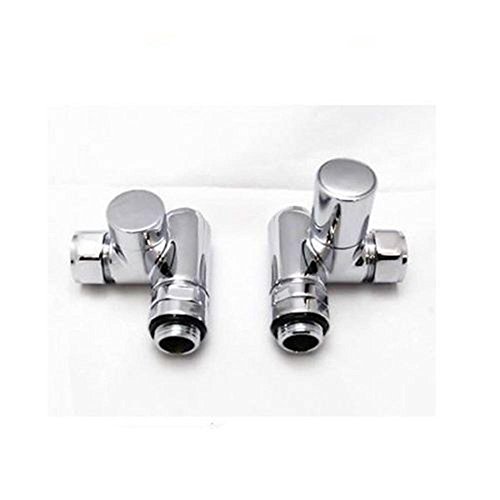 Essential Commerce LTD Duel Fuel Angled Heated Towel Rail Radiator Valves