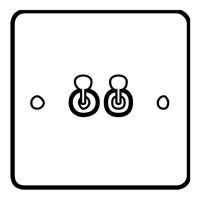 Essential Metals MK Chroma Double Toggle Light Switch 2 Way 10A