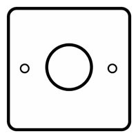 Essential Metals MK Chroma Single Dimmer Light Switch 2 Way 500W 44x88x88mm