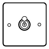 Essential Metals MK Chroma Single Toggle Light Switch 2 Way 10A