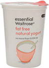 Essential Waitrose Fat Free Natural Yoghurt (500g)