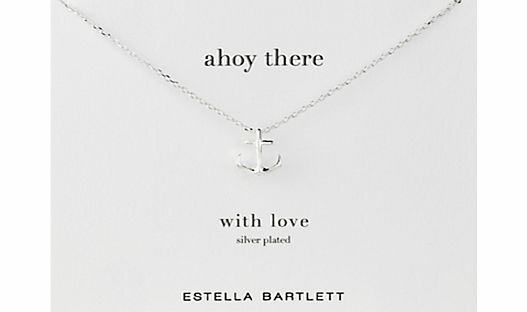 Estella Bartlett Ahoy There Anchor Pendant, Silver