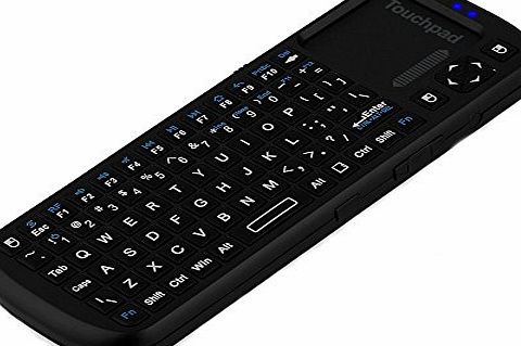eSynic 2.4G Mini Wireless QWERTY Keyboard- RF Keyboard Touchpad Mouse Combo- Handheld Keypad- for Smart TV Box/ Stick PS3 PC Laptop- with USB Dongle/ Receiver Come with AAA Battery
