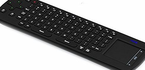 2.4GHz Full QWERTY Wireless Keyboard with Fly Mouse Touchpad- Handheld Mini Touchpad Keyboard for Smart Android TV Box Tabllet with USB Port PC - iDeal for Conference Presentation and Lecturin