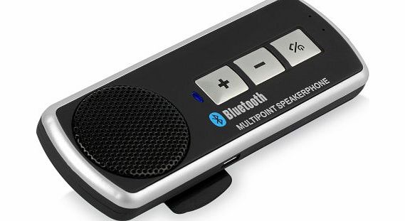 eSynic Bluetooth Handsfree Car Kit Safe Drive Multipoint Bluetooth Speakerphone Loudspeaker Phonespeaker - Support All Bluetooth Mobile Phone (iPhone 4, 4S, 5, Galaxy S3 S4 i9300 Note 2 Sony and etc)