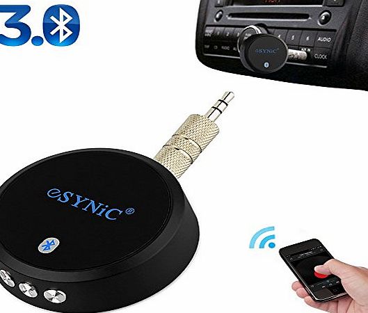 eSynic Car Aux Bluetooth 3.0 A2DP Audio Stereo Receiver Music Adapter Dongle for Apple iPhone iPod iPad Sam
