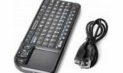 ET Rii Mini K01V3 Portable 2.4GHz Mini Wireless Keyboard Handheld Rechargeable Keyboard Built-in Touchpad for Laptops Notebooks Computer IPTV Car PC Wii PS3 HTPC Completely Compatible(Black)