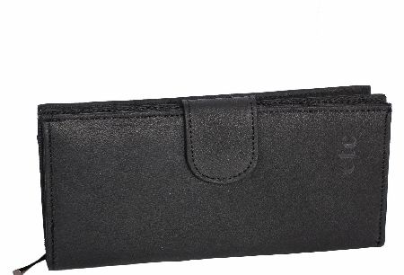 ETC Leather Zipround East West Purse