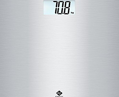 Etekcity 400lb/180kg High Precision Bathroom scale, Stainless Steel Digital Body Weight Scale with Step-On Technology, Large Platform amp; Clear Backlight Display, Slim Design, Silver