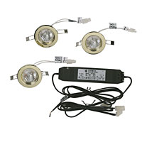 ETERNA Halogen LV Downlight Kit Brass Fixed 55mm