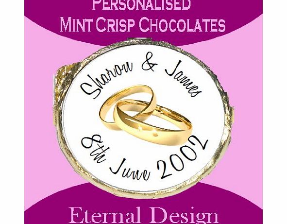 Eternal Design 10 x Personalised Wedding Day Gold Rings Mint Chocolates Favours Sweets Wdmc 8