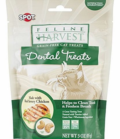 ETHICAL PRODUCTS INC Feline Harvest Dental Treats 3Oz-Chicken Flavor