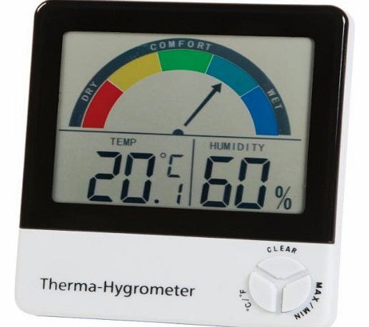 ETI Healthy living thermometer amp; hygrometer with comfort zone indication