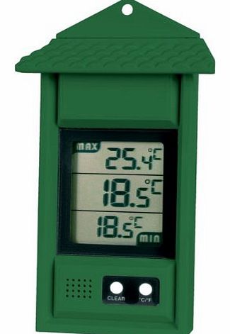 Max Min thermometer for greenhouses & grow rooms (Green)