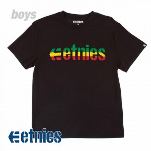 - Etnies Corp Pattern Fill T-Shirt - Black
