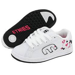 etnies Ladies Callicut Skate Shoe - White/Blk/Red
