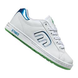 etnies Ladies Callicut Skate Shoes -Wht/Blue/Green