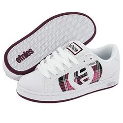 etnies Ladies Drop-Out Skate shoes - White/Plaid