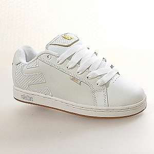 Etnies Ladies Fader Ladies Skate Shoes - White/Gold